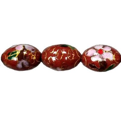CLOISONNE RICE 12X18MM RUST